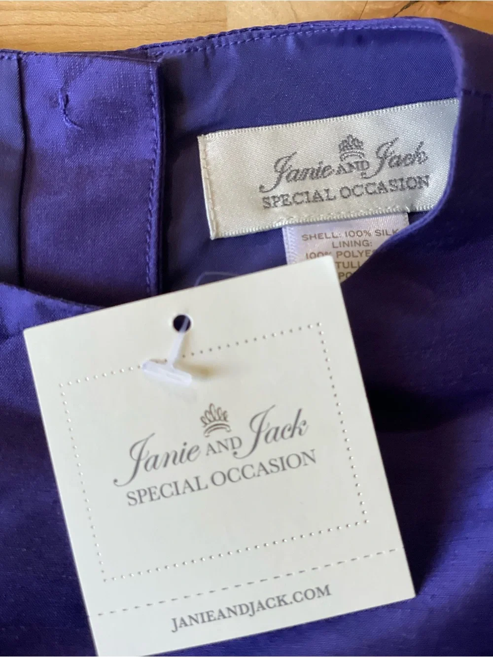 Janie and Jack Special Occasion Silk Dress – 12–18 Months – NWT